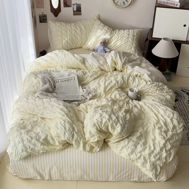 Comforter sets Bedding Set for Boys Girls Bedroom Duvet Cover Pillowcase Bedspread Simple Fashion Bed Sheet Set Bed Linens.