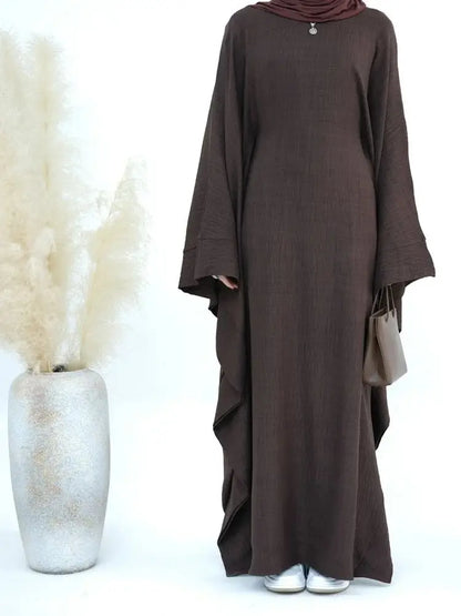 Batwing Abaya Damen Arabic Muslim Modest Dresses Kaftan Jalabiya Kebaya Caftan Marocain Vestidos Robe Longue Femme Musulmane.