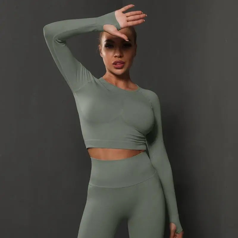 Cuties Women's Long Sleeve Top Sport Tops Yoga For Female Running Tight Tops Workout Suit Long Tee.