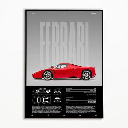 Black & White Famous Cars Posters Classic Car Photography Print Man Cave Canvas Painting Wall Art Pictures for Home Decoration