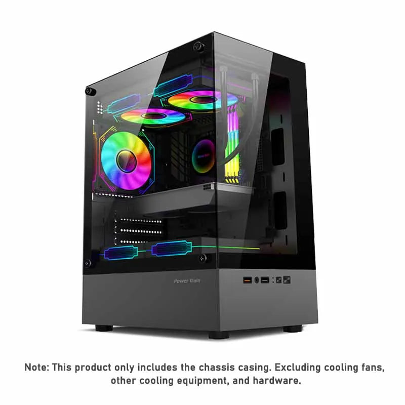 Power Train Illusionary Realm Computer Case M-ATX/Mini-ITX Desktop Game Chassis ATX Power Supply Support 240 Water Cooler