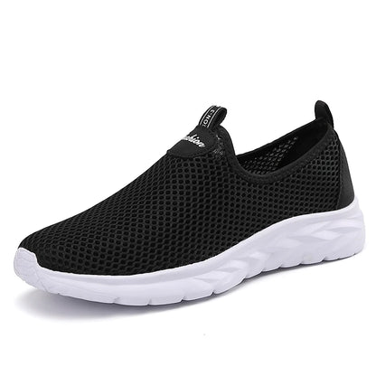YRZL Sneakers Men Summer Casual Shoes Men Mesh Breathable Outdoor Non Slip Sports Shoes Slip on Loafers for Men Pius Size 39-46