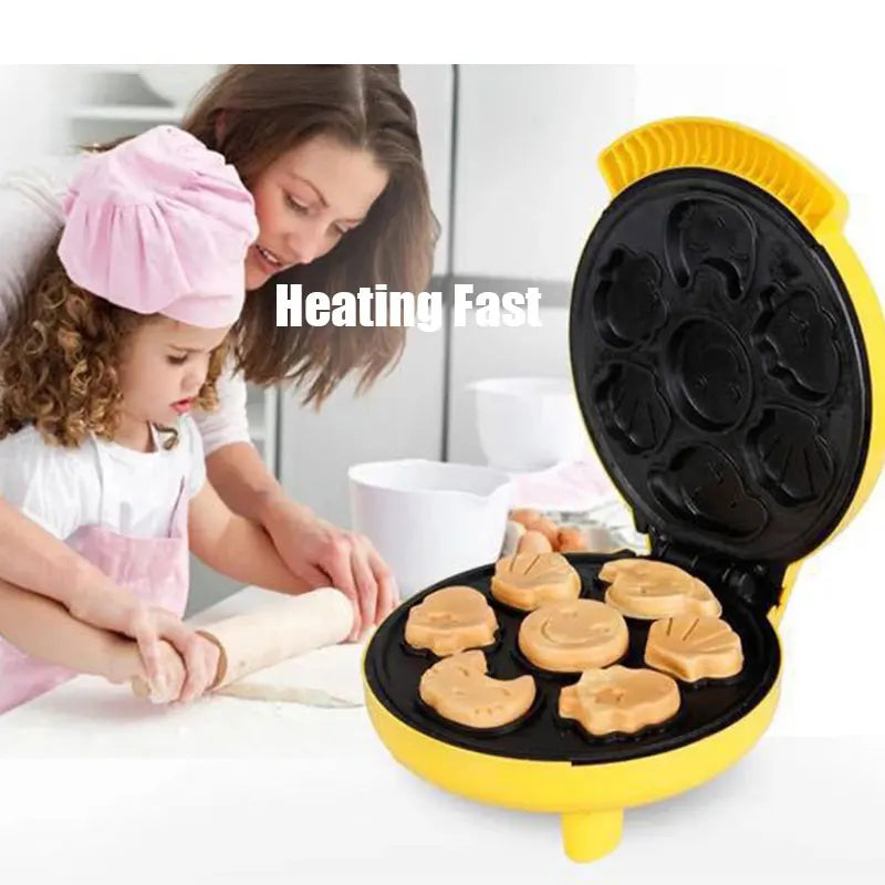 Mini Electric Walnut Cake Maker Automatic Nut Waffle Bread Machine Sandwich Iron Toaster Baking Breakfast Pan Oven 220V EU plug.