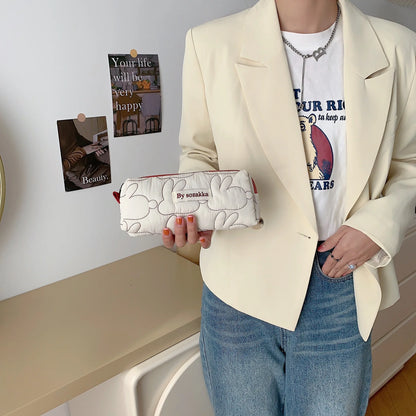 2025 Cute Rabbit Travel Cosmetic Lipstick Purse Storage Bag Kawaii Women Makeup Handbags Organizer Wallet Pouch Pencil Case Bags