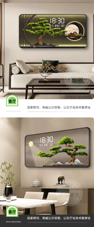 Temperatur Wohnzimmer Wanduhr Büro Horizontal Moderne Digitale Wanduhr Küche Design Horloge Murale Hause Dekoration