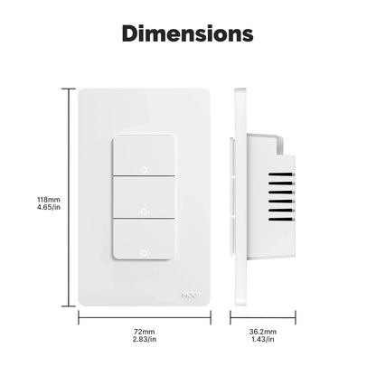 MOES Tuya Matter WiFi Smart Light Button Switch App-Steuerung Neutralleiter erforderlich Erdungsdesign Alexa Google Home Apple Home.