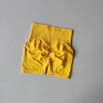 Summer High-Waist Women's Yoga Shorts Breathable Fitness Butt Lift Sports Running Shorts Cycling Push-Up Workout Gym Shorts.