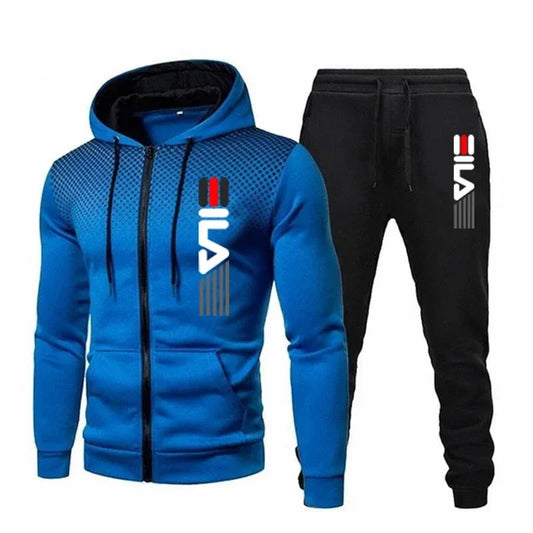 2025 Men's sportswear set, casual sports zipper cardigan, outdoor jogging multi-functional sportswear set, comfortable sportswea.