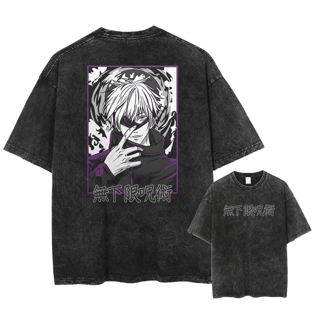 Satoru Gojo And Geto Suguru Funny Print T-shirt Anime Jujutsu Kaisen Tee Men Women Cotton T-shirts Harajuku Male Loose T Shirt.