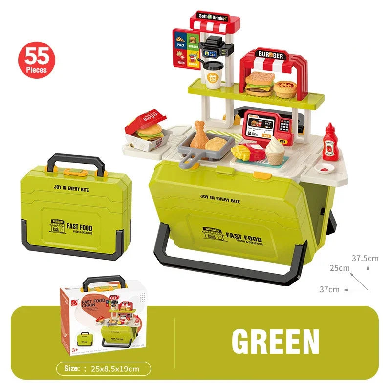 Kitchen Food Role Play Pretend Play Children Toy Ice Cream Candy Sweet Dessert Accessories Toys for Kid Christmas Birthday Gifts