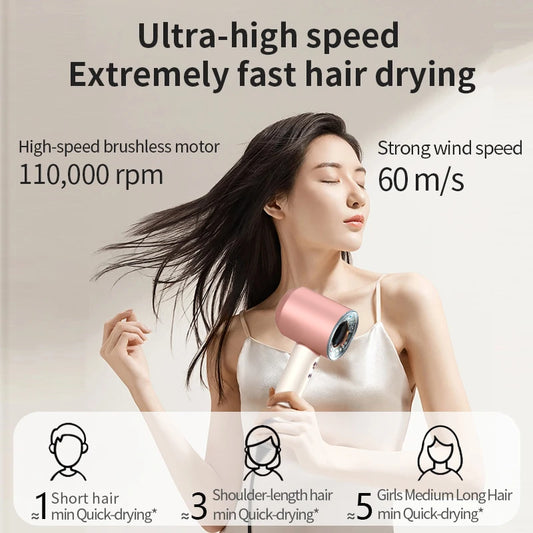 5 in 1 Professional Hair Dryer, with Hot and Cold Air Functionality - Lightweight and Thermostatic Styling Tool for Smooth Hair