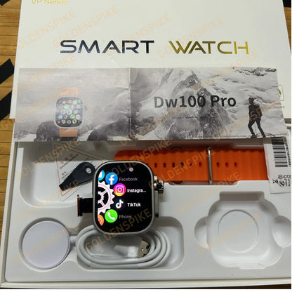 DW100 Pro Android Smartwatch Fingerprint Unlock Control Smart Watch 256GB ROM Free Download App WIFI GPS Camera 2.29inch Amoled.