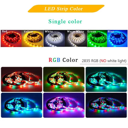 LED-Streifen Licht 5m 120leds smd2835 12v weiß warmrot grün blau rgb luces LED Licht wasserdicht flexible Lampe Band für Raum deko.