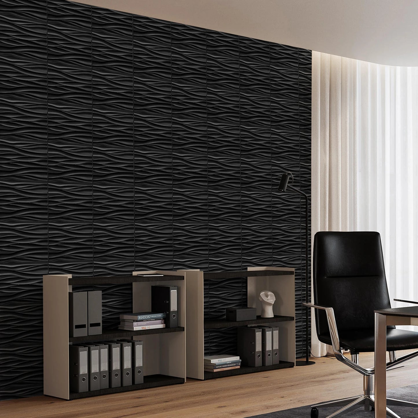 KUUJOJO 12pcs 3D textured wall panel for indoor wall decoration, suitable for living room, hall, bedroom, hotel, office