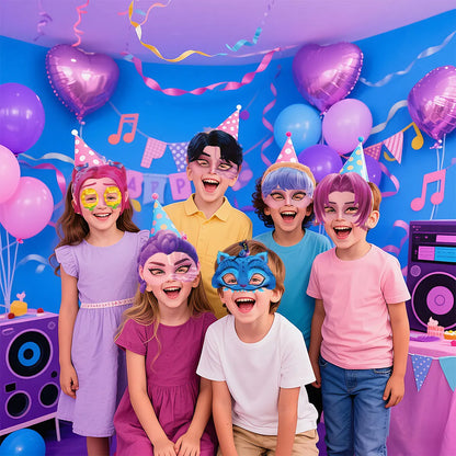 12 stücke Kpop Dämon Jäger Maske Kinder Geburtstag Party Cosplay Party Fotografie Requisiten Dekorationen Mädchen Jungen Halloween Party Geschenke.