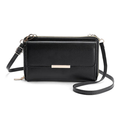 Fashion Women Luxury Leather Single Shoulder Bags Ladies Large Capacity Crossbody Mobile Phone Purse Female Messenger Wallet