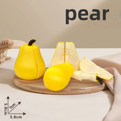 Children's Kitchen Toy Set Simulated Kitchen Cutting Cookware Simulated Fruits Cutting Toys Cooking Accessories for Kids Gift