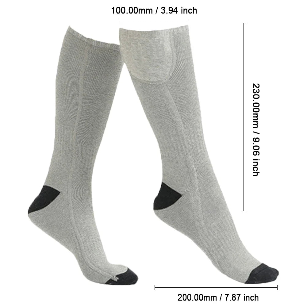 Electric Heating Socks 3 Level Temperature Winter Heating Socks Cold-Proof Winter Warm Thermal Socks for Cycling Camping Skating.