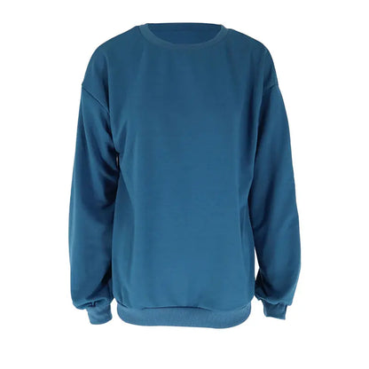 Autumn New No Hoodie Women Streetwear Fashion Long Sleeves Patchwork O-Neck Pullover Lady Versatile Knitted Casual Slim Clothing.