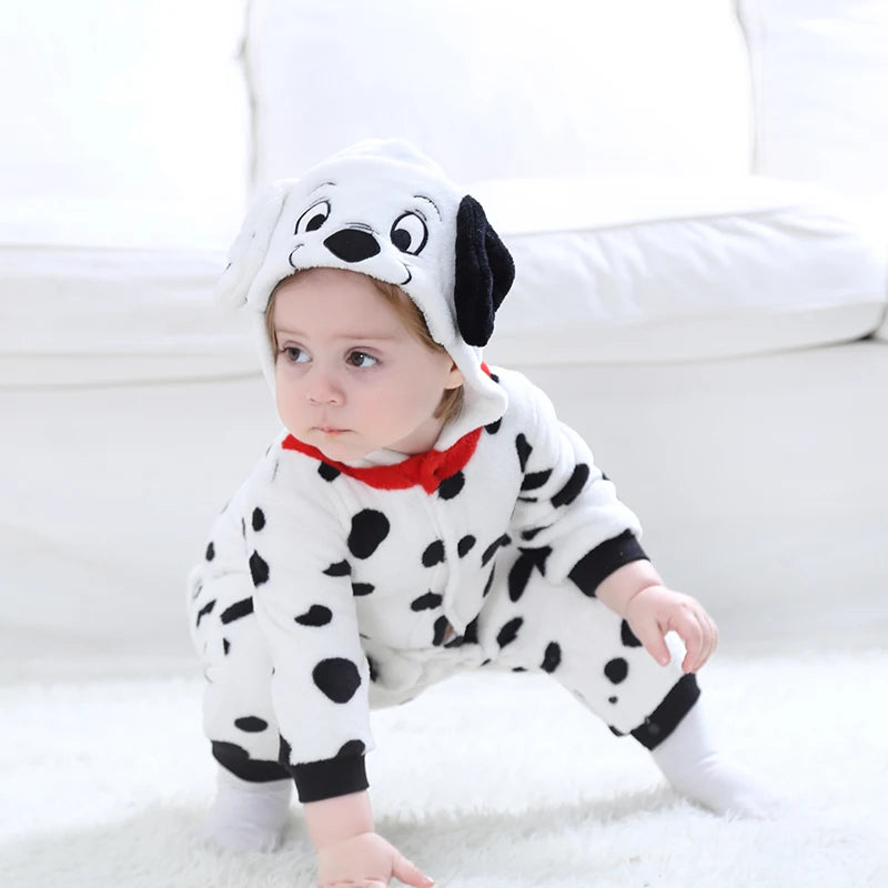 Sully Kigurumis Baby Mädchen Kleidung Stram pler Winter weich warm Säugling Jungen Bodysuit Cosplay Pika Kapuze Reiß verschluss Overalls.