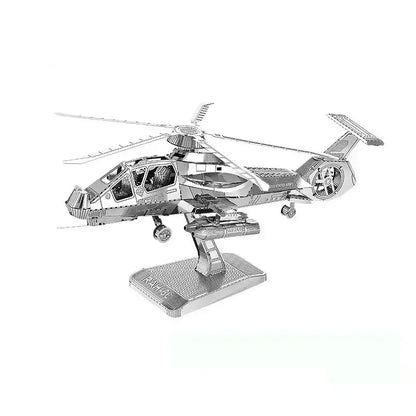 3D Metal Puzzles Military J-20 J-10B SU-34 KA-50 Fighter UFO RAH-66 Helicopter DIY Handmade Assemble Model Jigsaw Puzzles.