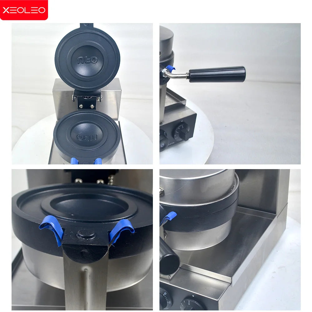 XEOLEO 1300W Electric Ice Cream Waffles UFO Burger Maker Hamburg Gelato Panini Press Machine Sandwich Press Maker.