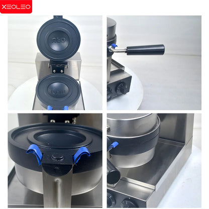 XEOLEO 1300W Electric Ice Cream Waffles UFO Burger Maker Hamburg Gelato Panini Press Machine Sandwich Press Maker.