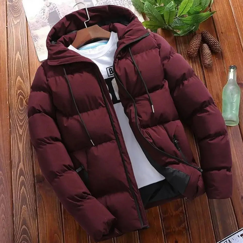Fashion Parkas Men Winter Overcoat Thick Puffer Jacket Men Winter Coat Casual Jacket Warm Hooded Outwear Keep Warm Men Jacket.