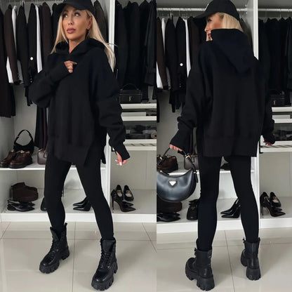 Women 2 Piece Set Hoddies Tracksuit Hooded Top & Pants Set Sweatshirts Suit Trouser Outfits Spring Jogging Sport Y2k Streetwear