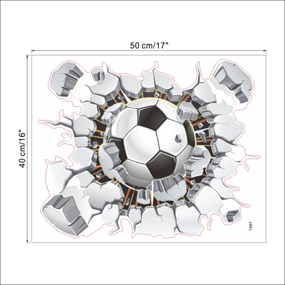 Creative Football PVC Wall Sticker Soccer Personalized Name Wall Decals For Kids Boys Room Mural Bedroom Decor Poster Art.