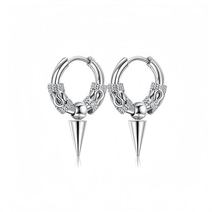 Long Hanging Crosses Leaves Pendants Hoops Woman Earrings Man Vintage Stainless steel Hip Hop Ear Piercing Jewelry Accessories