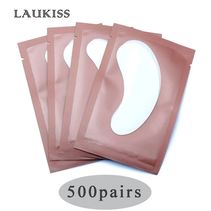 50/500/1000pcs Hydrogel Patches for Eyelashes Building Eyelash Extension Under Eye Pads Lash Stickers Tools Wholesale LAUKISS
