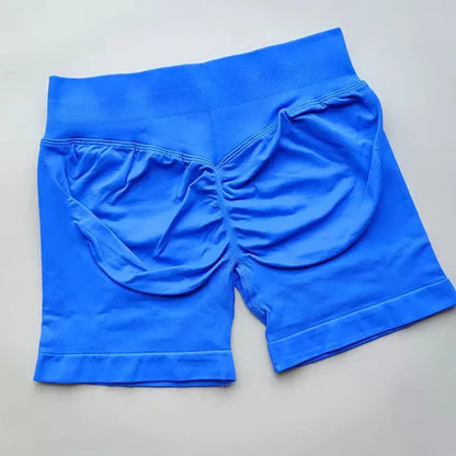 WOMEN SPORTS Impact Shorts Low Ribbed Waist Seamless Scrunch Bum Workout Gym Shorts Booty Hight Stretch Running Shorts