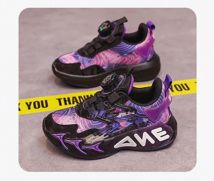 Fashion Print Children Shoes Boys Sneaker Autumn PU Leather Luxury Kids Casual Sneaker Platform Sports Tennis Shoes for Boy.