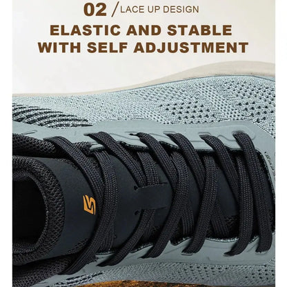 Baasploa Männer Wanderschuhe Komfort Tragen Beständig Outdoor Schuhe Männer Atmungsaktives Mesh Casual Turnschuhe Klettern Nicht-Slip Spitze Up