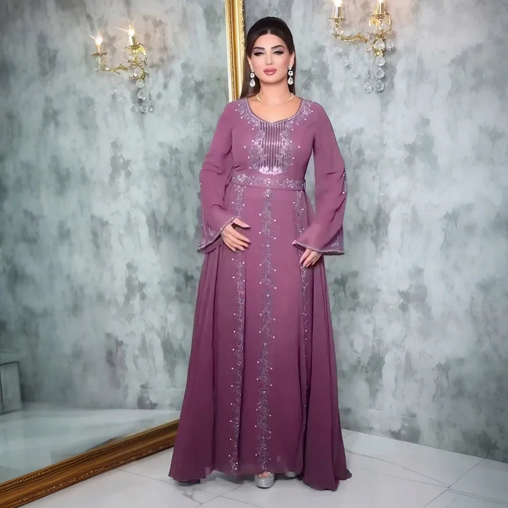 Abayas Für Frauen Dubai Luxus 2025, Afrikanische Muslimische Mode Kleid Kaftan Marocain Abend Party Kleider Kimono Robe Djellaba Frauen.