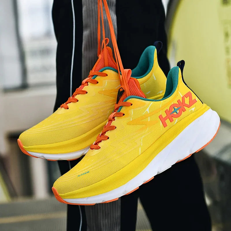 Men's Running Shoes Cushioning Outdoor Non-Slip Jogging Breathable Trainer Race Sneakers Luxury shoes Mesh Couple Off-road Shoes.