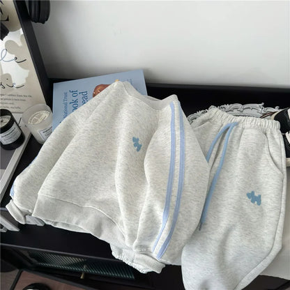 Spring Kids Sweatshirt Sets Children Long Sleeve Clothing Suits Boy Girl Casual Pullover+Pants 2Pcs Autumn Teen Tracksuit Outfit.