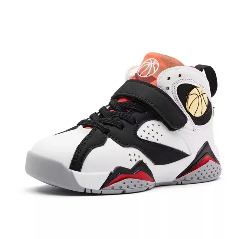 2025 Children's Basketball Shoes for Boys Non-slip Breathable Comfortable Sport Shoes Boys Outdoor Training Basketball Sneakers.