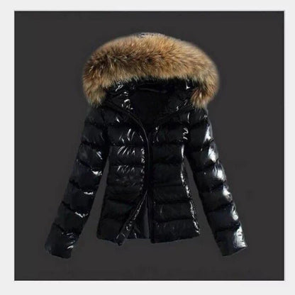 2025, Winter Jacken Frauen Grundlegende Mäntel Mode Faux PU Leder Winter Jacken Frauen Künstliche Pelz Kragen Mantel Weibliche Oberbekleidung.