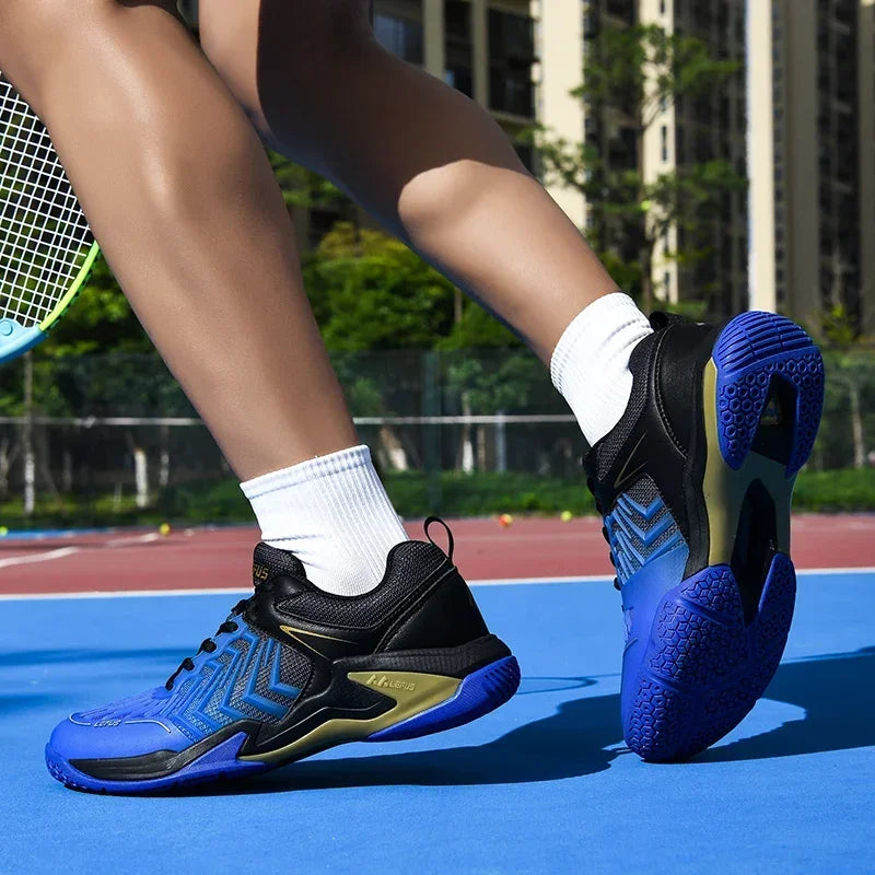 High-quality Badminton Trainers for Men and Women Blue Athletic Shoes with Anti-Slip Sole for Indoor and Outdoor Sports