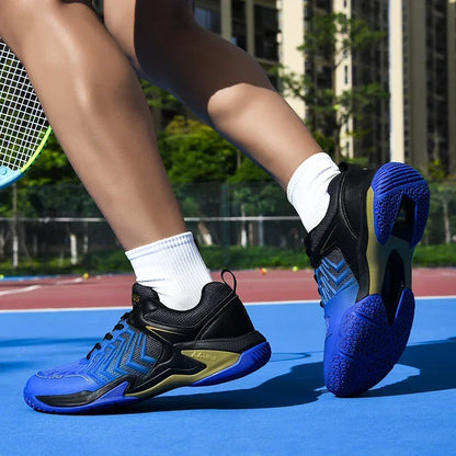 High-quality Badminton Trainers for Men and Women Blue Athletic Shoes with Anti-Slip Sole for Indoor and Outdoor Sports