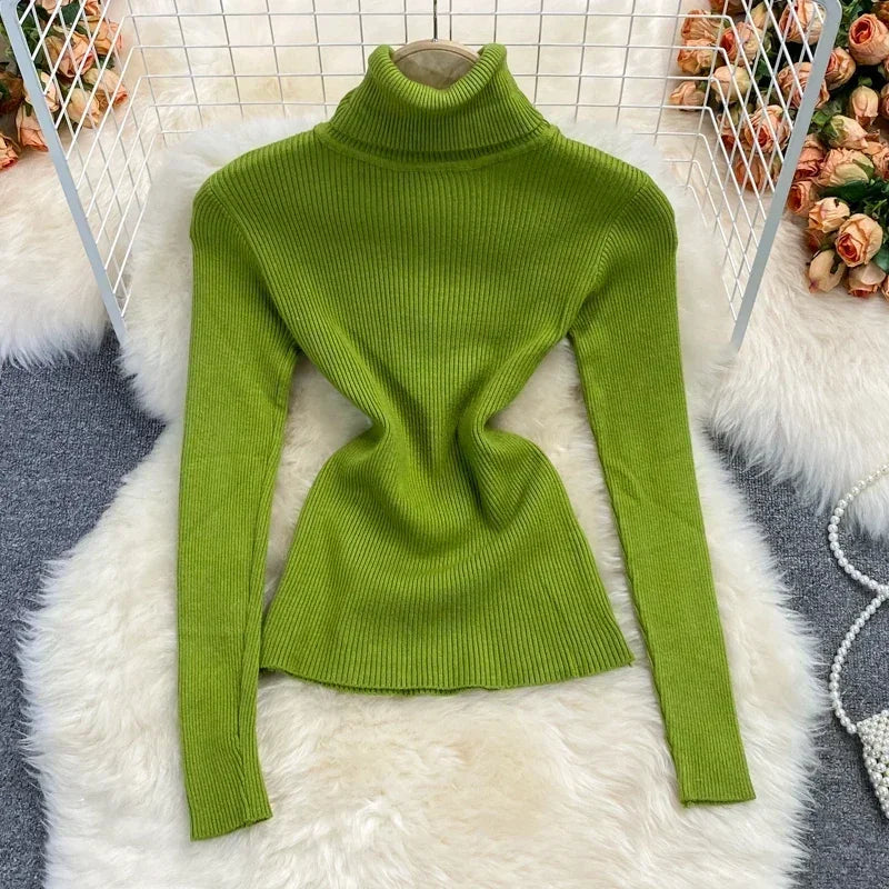 2026 neue Herbst Winter Rollkragen Langarm Gestrickte Pullover Einfarbig Multi Farbe Kaschmir Grundlegende Weiche Pullover.