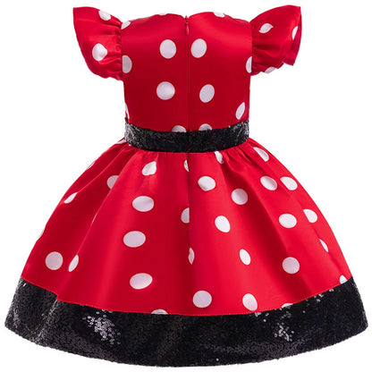 Disney Mickey Minnie Maus Polka Dot Cosplay Baby Mädchen Jungen Kostüm Kinder Maskerade Kleidung Kinder Halloween Karneval Kleid