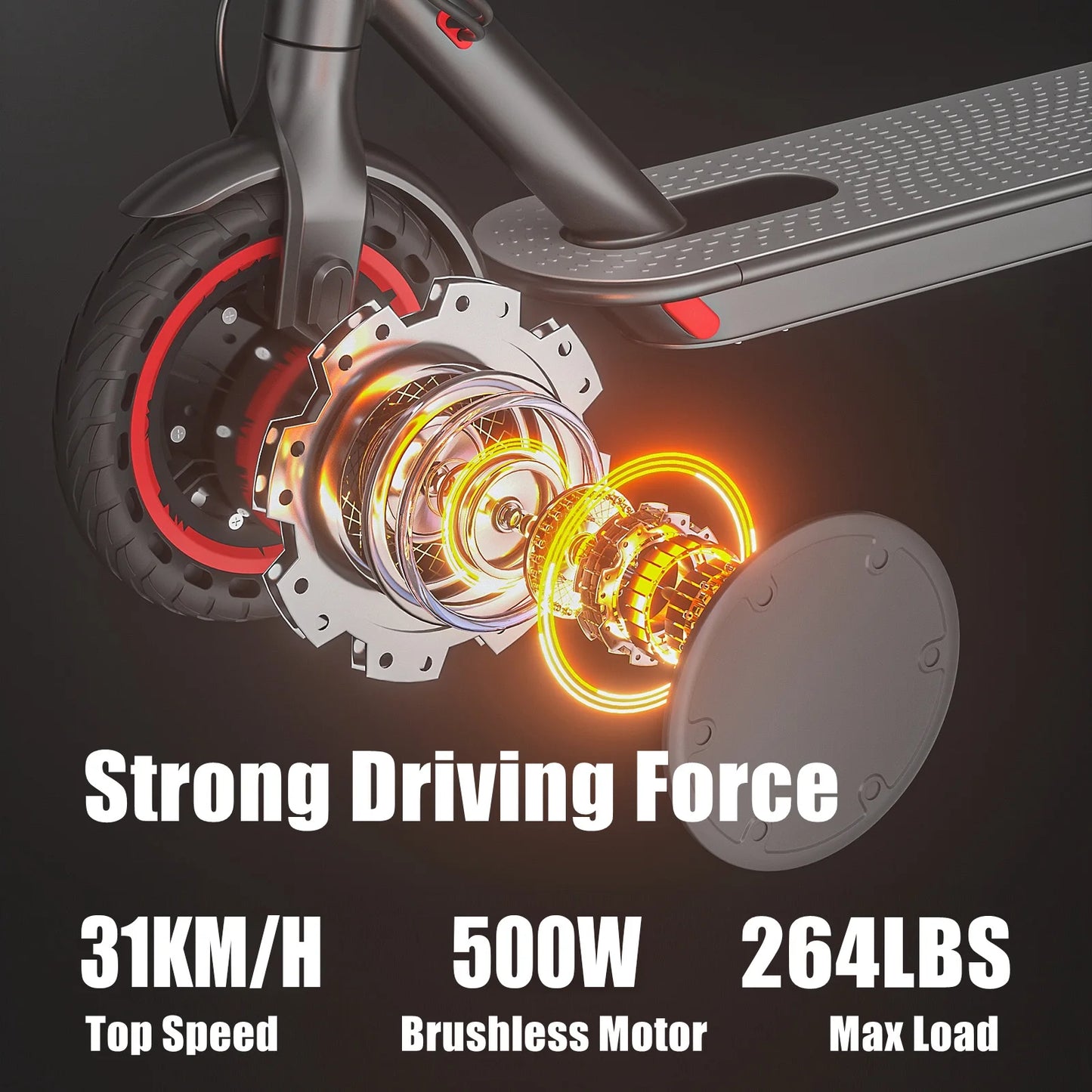 JUICEASE Adult Electric Scooter 31/35km/h 500W/1000W 35KM/50KM Long Range 8.5/10Inch Tyre 10.5/14.5Ah Large Battery Kick Scooter