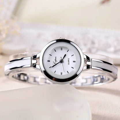 Women Luxury Rose Gold Silver Bracelet Wristwatch Ladies Alloy Simple Casual Quartz Watch Clock Watch for Women Watches Ladies.