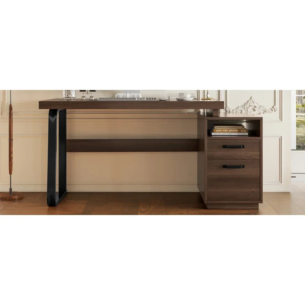Moderner Schreibtisch mit integriertem MDF-Desktop, geräuschloser Schublade, ideal für Heimbüro und Arbeitszimmer, praktischer Arbeitsplatz