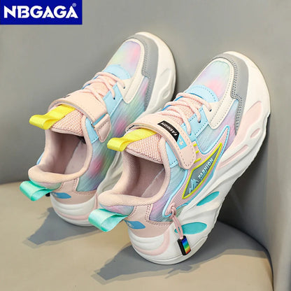 Fashion Children Shoes Girls Sneakers School Sports Summer Mesh Breathable For Kids Tennis Casual Shoes.