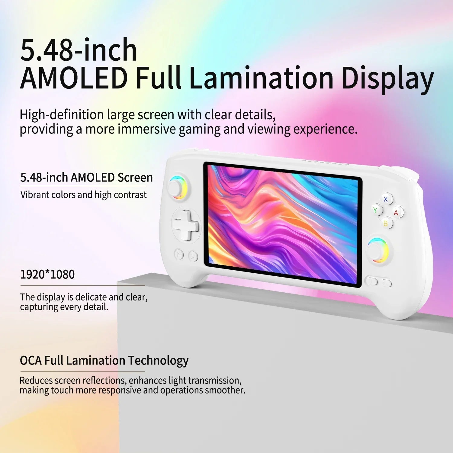 ANBERNIC RG557 Portable Retro Gaming Console Android 14 12g + 256g AMOLED Display 5.48 inches 512g PS2 PSP Games RG 557.