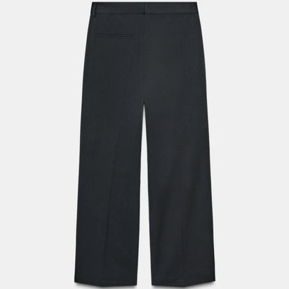 Fashion Line Suit Pants Set Women Lapel Full Sleeve Double Breast Pocket Blazer Straight Trousers 2025 Autumn Winter Lady Outfit.